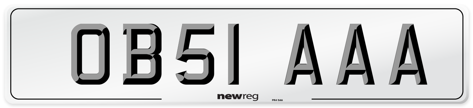OB51 AAA Number Plate from New Reg